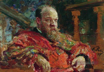 Porträt nv delyarov 1910 Ilya Repin Ölgemälde